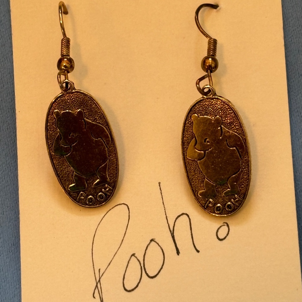 Handmade Classic Winnie-the-Pooh dangle earrings